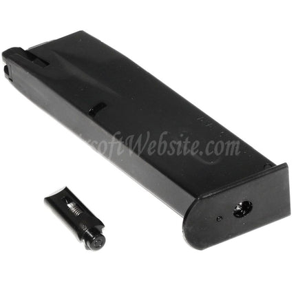 WE (WE-TECH) 26rd Gas Magazine Steel Housing for AW MB Series / KJW / Tokyo Marui / WE 902 M9 M92 GBB Pistols Airsoft Black