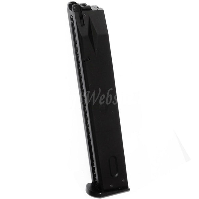 Chargeur à gaz long WE (WE-TECH) 50 coups pour pistolets AW MB Series / KJW / Tokyo Marui / WE M9 M92 GBB Airsoft Noir