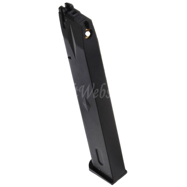 Chargeur à gaz long WE (WE-TECH) 50 coups pour pistolets AW MB Series / KJW / Tokyo Marui / WE M9 M92 GBB Airsoft Noir