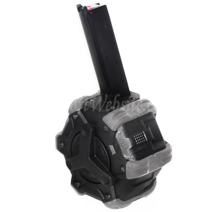Armorer Works AW Custom 350rd Gas Adaptive Drum Magazine for EMG SAI Red / AW NE Series / WE (WE-TECH) Single Stack 1911 GBB Pistols Airsoft