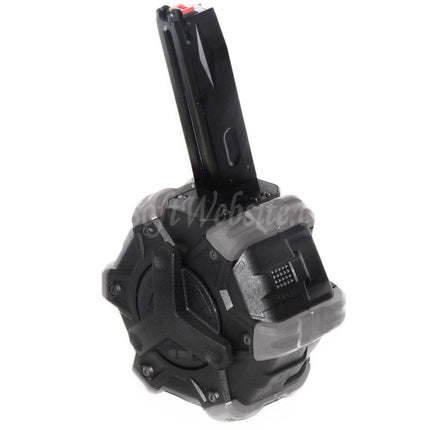 Chargeur à tambour adaptatif à gaz Armorer Works AW Custom 350 cartouches pour pistolets AW MB Series / KJW / WE (WE-TECH) / Tokyo Marui M9 M92 GBB Airsoft