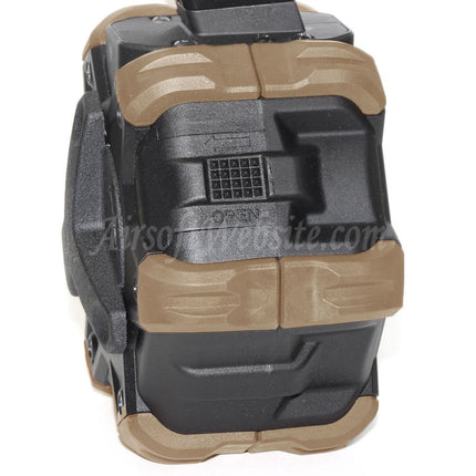 Chargeur à tambour adaptatif à gaz Armorer Works AW Custom 350 cartouches pour fusils GBB WE (WE-TECH) AP APACHE MP5 Series Airsoft