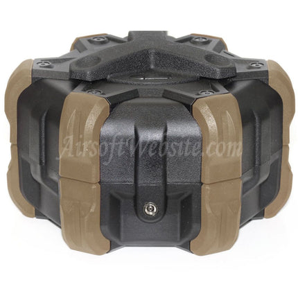 Chargeur à tambour adaptatif à gaz Armorer Works AW Custom 350 cartouches pour fusils GBB WE (WE-TECH) AP APACHE MP5 Series Airsoft