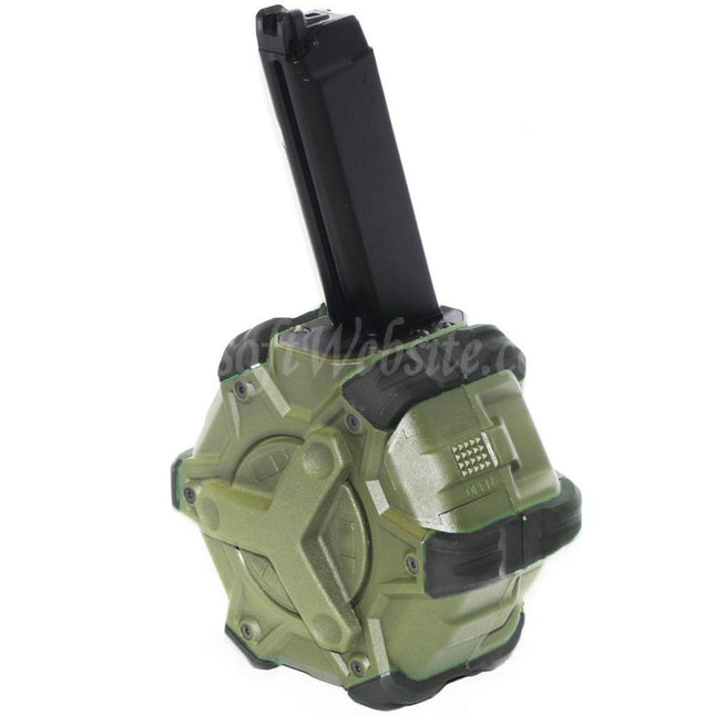 WE (WE-TECH) 350rd Gas Drum Magazine for G17 G18C G-Series GBB Pistols Airsoft