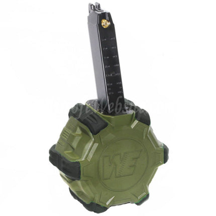 Chargeur à tambour à gaz WE (WE-TECH) 350 cartouches pour pistolets GBB G17, G18C, série G, Airsoft
