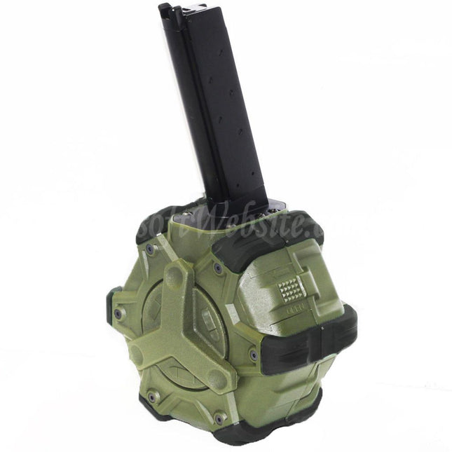 WE (WE-TECH) 350rd Gas Drum Magazine for EMG SAI Red / AW NE Series / WE Single Stack 1911 GBB Pistols Airsoft