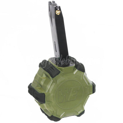 WE (WE-TECH) 350rd Gas Drum Magazine for AW MB Series / KJW / WE / Tokyo Marui M9 M92 GBB Pistols Airsoft