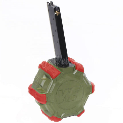 WE (WE-TECH) 350rd Gas Drum Magazine for EMG SAI Red / AW NE Series / WE Single Stack 1911 GBB Pistols Airsoft