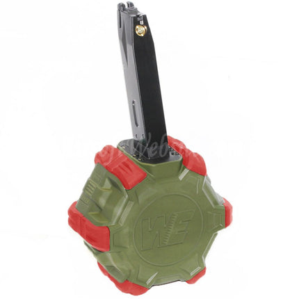 WE (WE-TECH) 350rd Gas Drum Magazine for AW MB Series / KJW / WE / Tokyo Marui M9 M92 GBB Pistols Airsoft