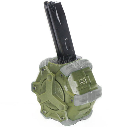 WE (WE-TECH) 350rd Gas Drum Magazine for AW MB Series / KJW / WE / Tokyo Marui M9 M92 GBB Pistols Airsoft