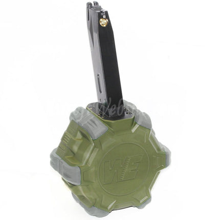 WE (WE-TECH) 350rd Gas Drum Magazine for AW MB Series / KJW / WE / Tokyo Marui M9 M92 GBB Pistols Airsoft