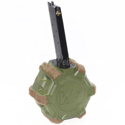 WE (WE-TECH) 350rd Gas Drum Magazine for EMG SAI Red / AW NE Series / WE Single Stack 1911 GBB Pistols Airsoft