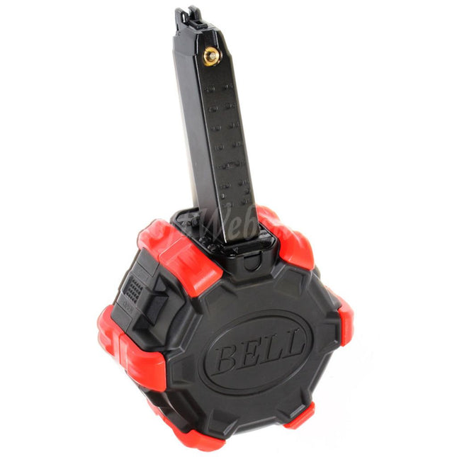 DOUBLE BELL 350rd Gas Adaptive Drum Magazine for G17 G18C G-Series GBB Pistols Airsoft