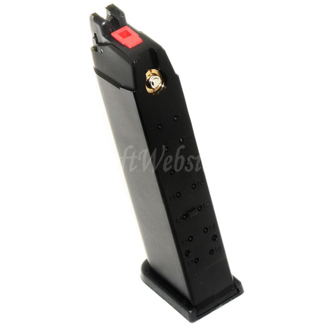 WE (WE-TECH) 26rd Galaxy Gas Magazine for WE MOS Optic Ready Slide Version EMG SAI BLU AW VX7 VX9 G17 G19 Series GBB Pistols Airsoft Black