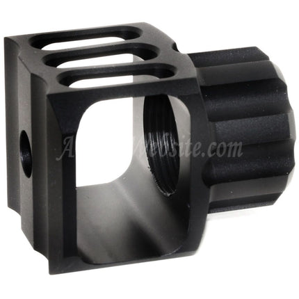 Cache-flamme 5KU CNC en aluminium style LAF-24 pour fusils à canon fileté +24 mm CW, filetage horaire, noir