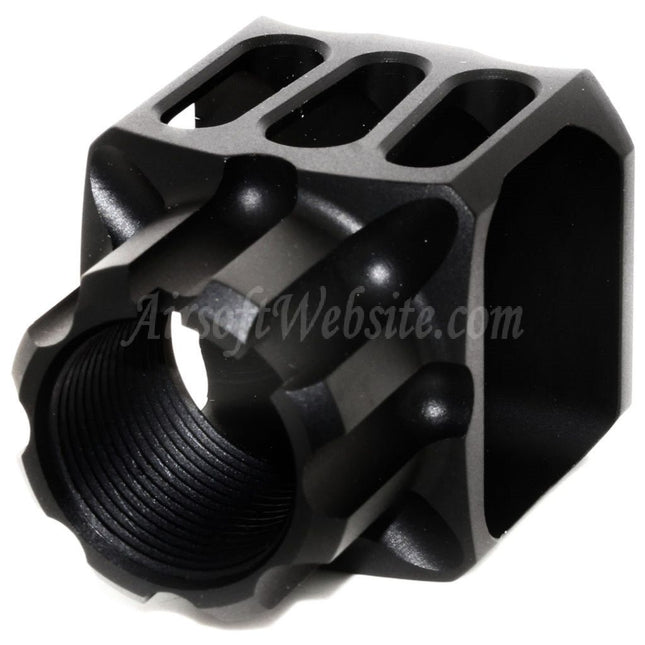 5KU CNC Aluminium LAF-24 Stil Mündungsbremse Flash Hider Für +24mm CW Rechtsgewinde Lauf Gewehre Airsoft Schwarz