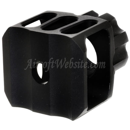 Cache-flamme 5KU CNC en aluminium style LAF-24 pour fusils à canon fileté +24 mm CW, filetage horaire, noir