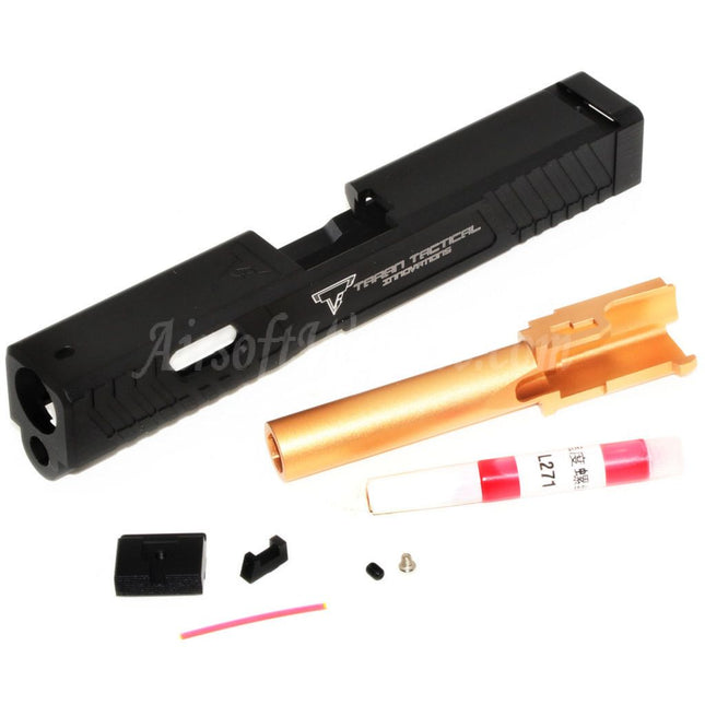Ensemble de glissières de canon CNC 5KU TTI pour pistolets Tokyo Marui série G19 GBB Airsoft, noir
