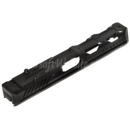 Ensemble de glissières de canon 5KU CNC RMR Ready pour pistolets Tokyo Marui série G17 GBB Airsoft, noir