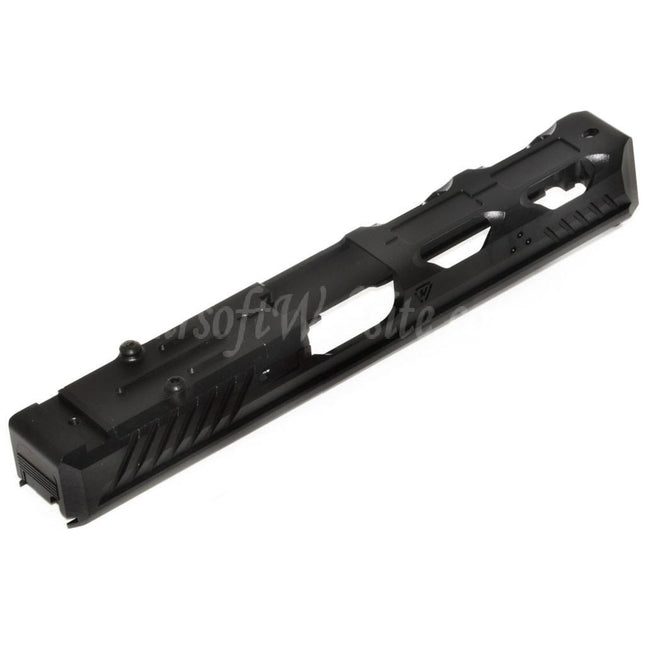 Ensemble de glissières de canon 5KU CNC RMR Ready pour pistolets Tokyo Marui série G17 GBB Airsoft, noir