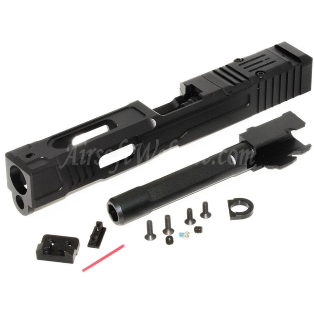 Jeu de glissières de canon 5KU CNC MK2 RMR pour pistolets Tokyo Marui série G17 GBB Airsoft, noir