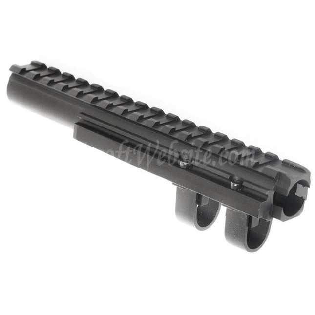 Garde-main supérieur CYMA 20 mm avec tube à gaz sur rail supérieur pour fusils AEG GBB de la série AK, noir