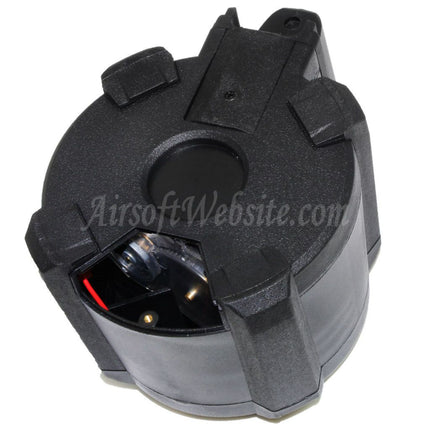 BATTLEAXE 1400rd Electric Drum Magazine For CYMA Golden Eagle Double Eagle Tokyo Marui M870 Shotgun Airsoft Black