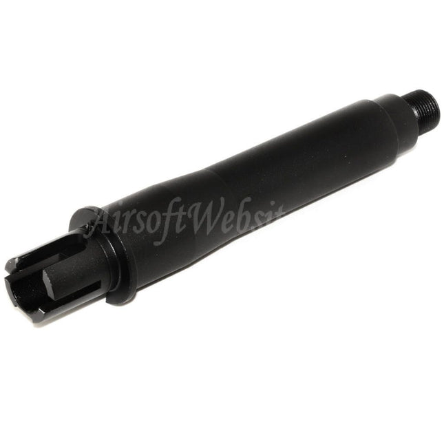CYMA 4.5" Aluminium Short Outer Barrel Conjunction Tube -14mm CCW Counter-Clockwise Thread for M4 M16 AEG Rifles Airsoft Black