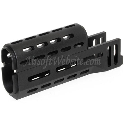 CYMA 155mm CNC Aluminum Upper Lower M-LOK Handguard Type-A For E&L CYMA Tokyo Marui AK47 Series AEG Rifles Airsoft Black