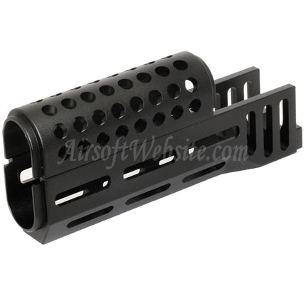 Garde-main supérieur et inférieur CYMA 155 mm en aluminium CNC M-LOK type B pour fusils AEG CYMA série AK47, noir