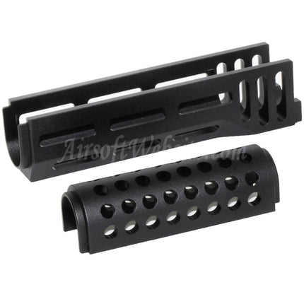 Garde-main supérieur et inférieur CYMA 155 mm en aluminium CNC M-LOK type B pour fusils AEG CYMA série AK47, noir