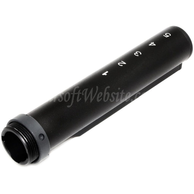 Adaptateur de tube tampon de crosse allongée E&amp;C 168 mm 5 positions pour fusils AEG E&amp;C Tokyo Marui série M16A1, noir