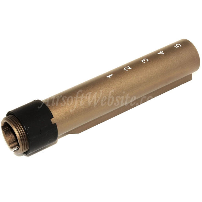 Adaptateur de tube tampon de crosse allongée 5 positions E&amp;C 168 mm pour fusils AEG E&amp;C série 416A5 Airsoft
