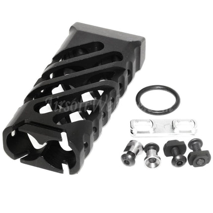 5KU CNC Aluminum KeyMod M-LOK Ultralight Vertical Grip Type-2 Black