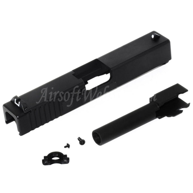 Jeu de glissières de canon en aluminium E&amp;C pour pistolets E&amp;C Tokyo Marui série G19 GBB Airsoft noir