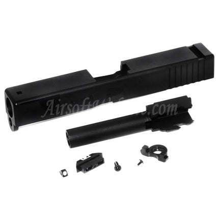 Jeu de glissières de canon en aluminium E&amp;C pour pistolets E&amp;C Tokyo Marui série G19 GBB Airsoft noir