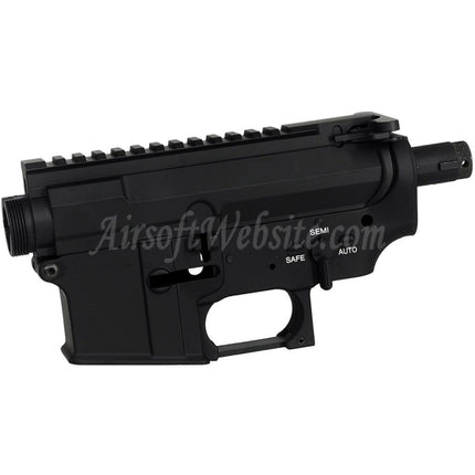 Récepteur supérieur et inférieur en métal de style E&amp;C MUR avec rail supérieur de 20 mm pour fusils AEG E&amp;C Tokyo Marui QD V2 Gearbox M4 M16 Series Airsoft Noir