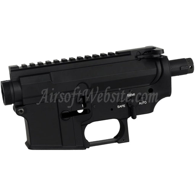 E&C MUR Style Upper Lower Metal Body Receiver with 20mm Top Rail For E&C Tokyo Marui QD V2 Gearbox M4 M16 Series AEG Rifles Airsoft Black