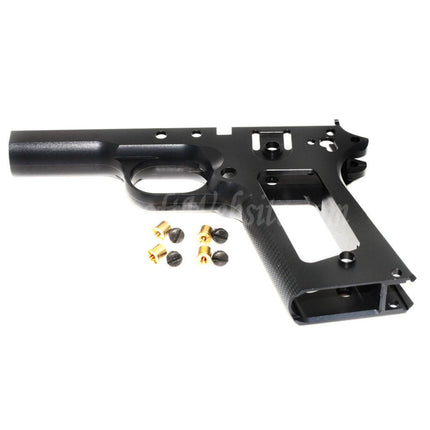 KF Airsoft CNC Aluminum Lower Frame For Tokyo Marui M1911 Series GBB Pistols Black