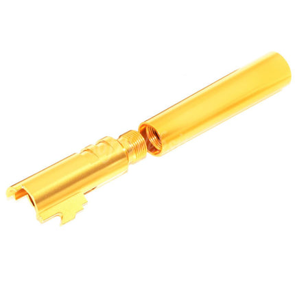 KF Airsoft CNC Aluminum Bull Styled Outer Barrel +11mm CW for AW WE Tokyo Marui Hi-Capa 5.1 GBB Pistols