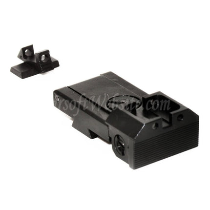 KF Airsoft CNC Steel Front Rear Sight Set For KJ AW WE Tokyo Marui Hi-Capa Series GBB Pistols