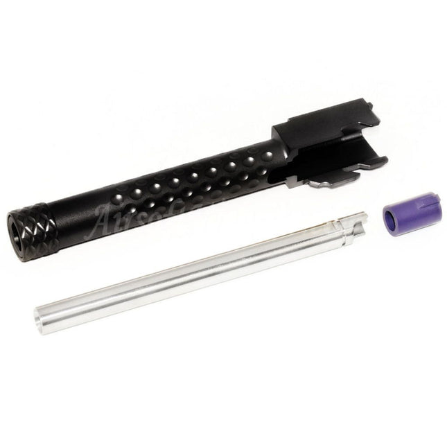 PTS Licensed ZEV Outer Barrel & Laylax Nine Ball 6.00mm Inner Barrel Set for ISSC M22 EMG SAI BLU Lonewolf ZEV G&P P80 AW WE Tokyo Marui G17 Series GBB Pistols Airsoft