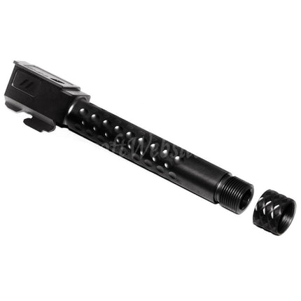 PTS Licensed ZEV Outer Barrel & Laylax Nine Ball 6.00mm Inner Barrel Set for ISSC M22 EMG SAI BLU Lonewolf ZEV G&P P80 AW WE Tokyo Marui G17 Series GBB Pistols Airsoft