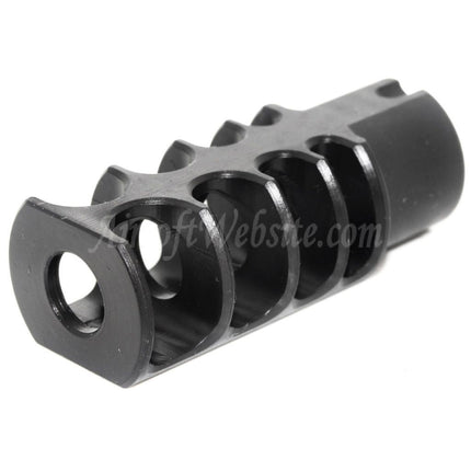 5KU 53 mm RRD-4C Schlanker Mündungsfeuerdämpfer für -14 mm CCW-Gewehre mit gegen den Uhrzeigersinn gerichtetem Gewindelauf, Airsoft, Schwarz