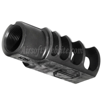 5KU 53 mm RRD-4C Schlanker Mündungsfeuerdämpfer für -14 mm CCW-Gewehre mit gegen den Uhrzeigersinn gerichtetem Gewindelauf, Airsoft, Schwarz