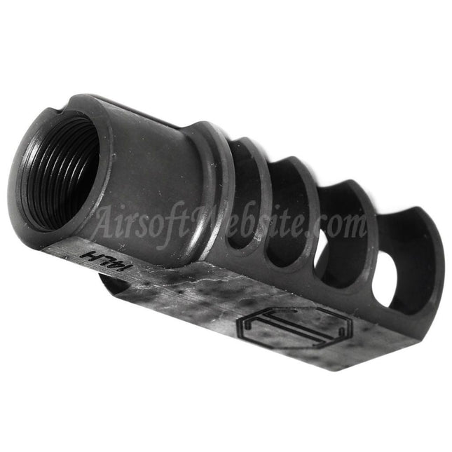 5KU 53mm RRD-4C Slim Muzzle Brake Flash Hider For -14mm CCW Counter-Clockwise Thread Barrel Rifles Airsoft Black