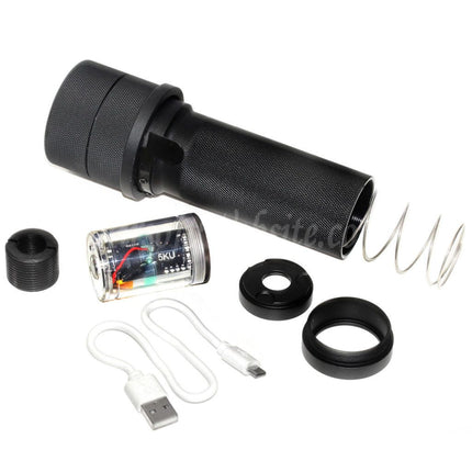 Mini silencieux 5KU PBS-1 avec traceur Spitfire pour fusils de la série AK, filetage antihoraire -14 mm, noir