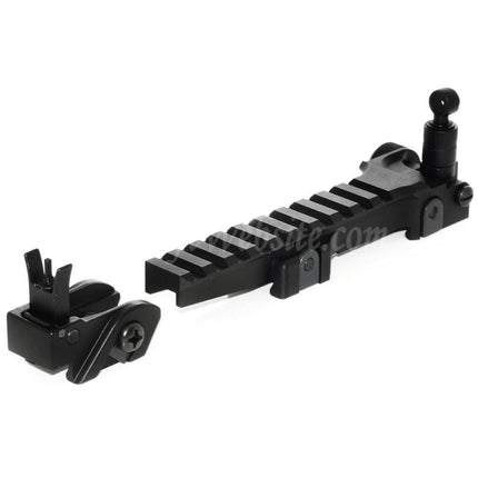 Ensemble de rails de visée rabattables DOUBLE BELL KAC pour fusils AEG GBB série G36, noir