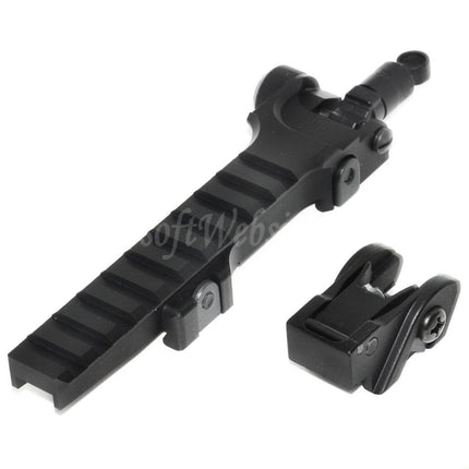 Ensemble de rails de visée rabattables DOUBLE BELL KAC pour fusils AEG GBB série G36, noir
