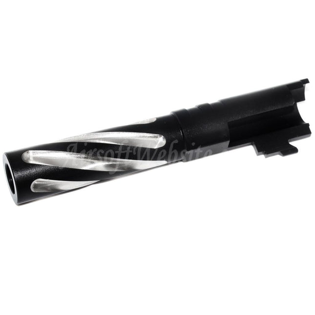 Canon extérieur spiralé 5KU 4,3 pouces en acier inoxydable de style Tornado + 11 mm CW pour pistolets Tokyo Marui Hi-Capa 4,3 GBB Airsoft